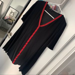 Zara tshirt Dress with Red Feature Line